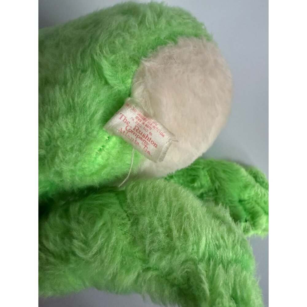 Vintage tween stuff Rushton Plush Green Frog Toy (scuffed eyes, disheveled fur) - Picture 9 of 14